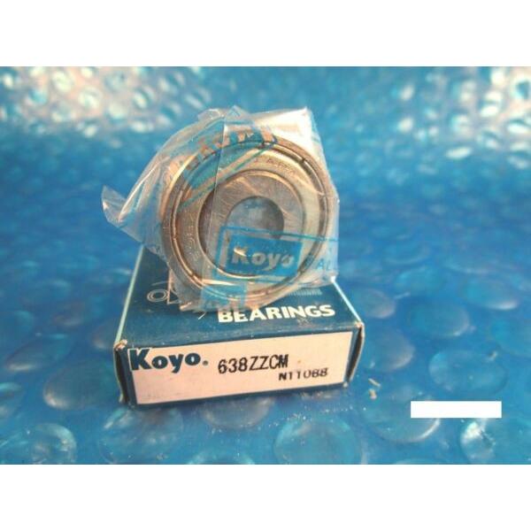 KOYO 638 ZZ Single Row Radial Bearing (see SKF 2Z, NTN, FAG 2RZ , NSK ) #1 image